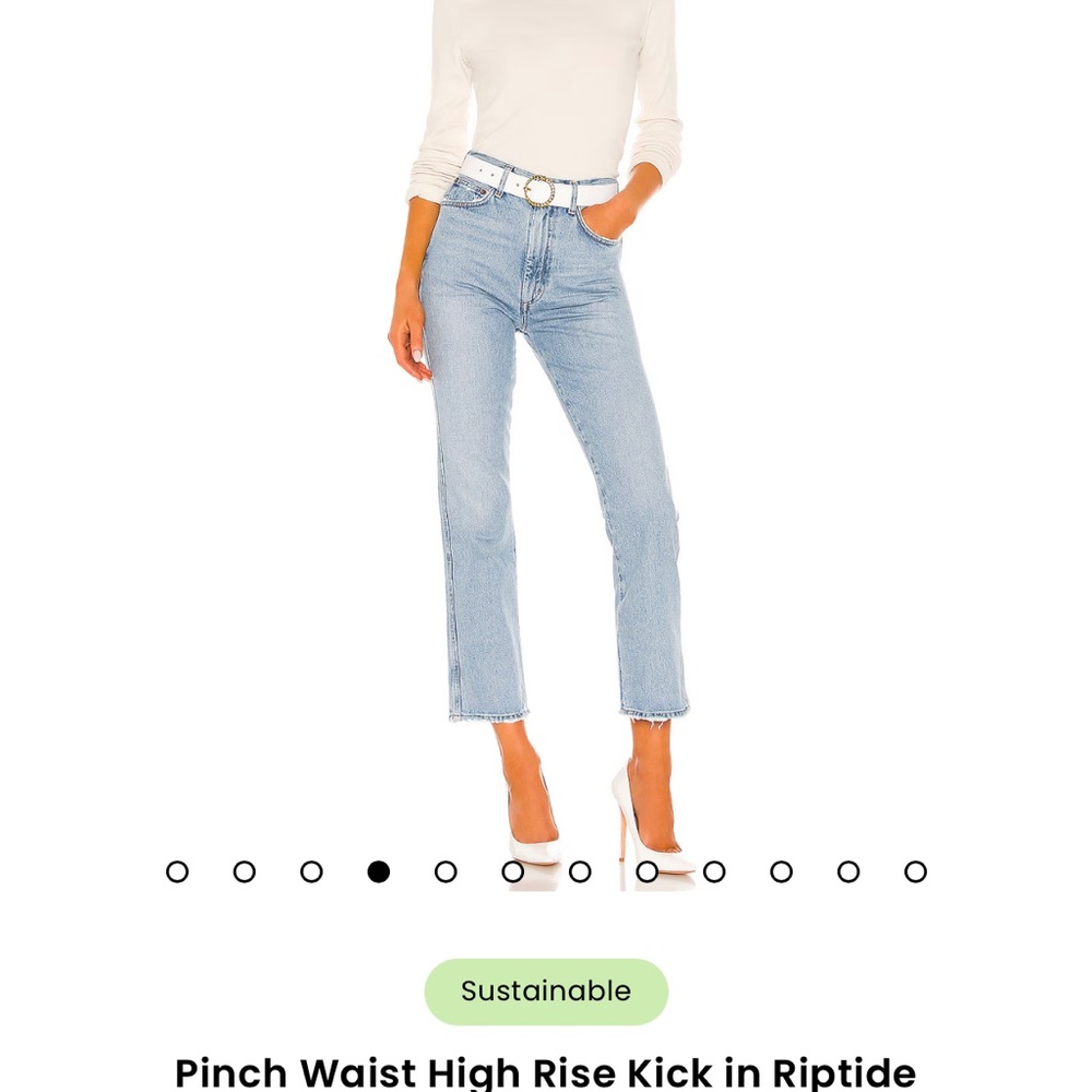 Agolde High Rise Blue Jeans with Kick Flare